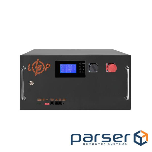 Аккумулятор LP LiFePO4 51,2V - 230 Ah (11776Wh) (BMS SP 200A/100А) RM RS485/CAN LCD BL (38134)
