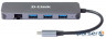 Мережевий адаптер D-Link DUB-2334 1xGE, 3xUSB 3.0, 1xUSB-C, USB-C