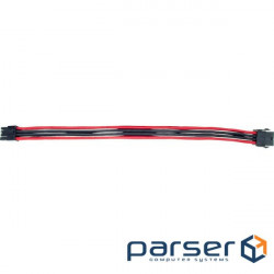 Кабель живлення для відеокарти QUBE PCIe 8-pin to 6+2-pin Black/Red (QBW8PBR)