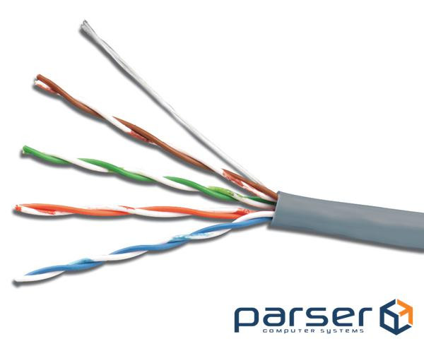 Кабель cat.5e U/UTP, 4х2х24 AWG (305м) сірий ZZKM 7091001 ZZKM 7091001