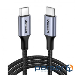 Дата кабель USB Type-C to Type-C 2.0m US316 100W 5A Alum. (Black) Ugreen (70429)