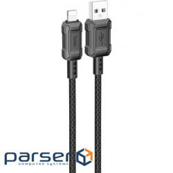 Cable HOCO X94 Leader USB-A to Lightning 1m Black (6931474794239)