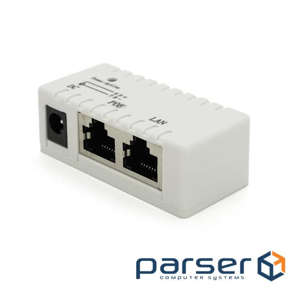POE інжектор IEEE 802.3af PoE з портом Ethernet 10 / 100 Мбіт / с, White (33312) , White (33312)