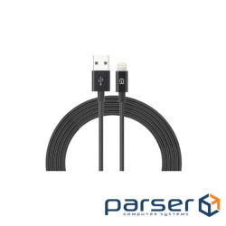Дата кабель USB 2.0 AM to Lightning 1.2m AMD818BL black Armorstandart (ARM64373)