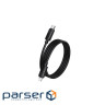 Дата кабель USB-C to Lightning 1.0m PD30W silicone BX123 Leya black BOROFONE (6941991124174)