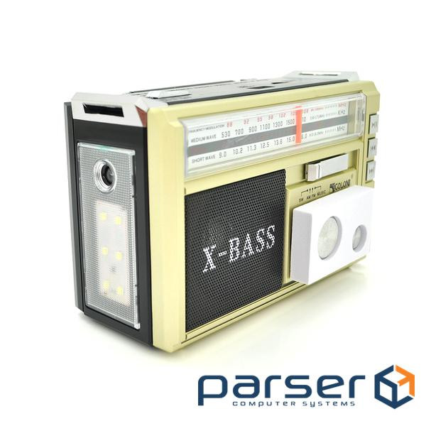 Радіоприймач GOLON RX381BT, LED, 3W, AM / FM радіо, Входи microSD, USB, Bluetooth, живлення від 220+ 220+
