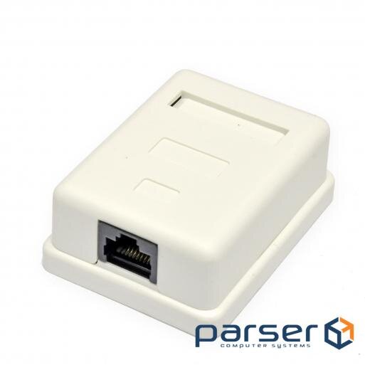 Розетка зовнішня 1хUTP, кат. 6, RJ45, EPNew (6BX-U1WHA6)