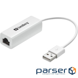 Перехідник USB 2.0 Type A --> Ethernet RJ45 Sandberg (133-78) USB 2.0 Type A --> Ethernet RJ45 Sandberg (133-78)