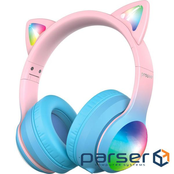 Беспроводные наушники Proove Kids LumiCat (APP) blue/pink (HPLC0001AP26)