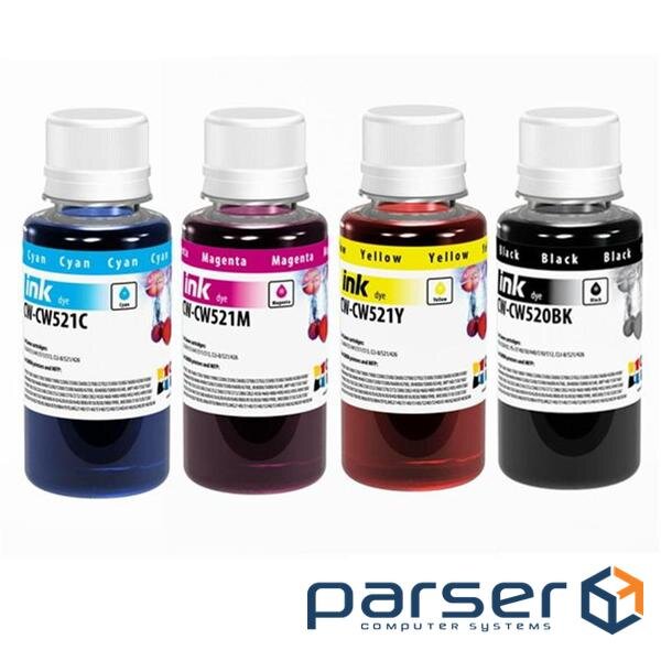 Чорнило ColorWay Canon PG-510/CLI521 (4х100) BK/С/M/Y (CW-CW520/CW521SET01)
