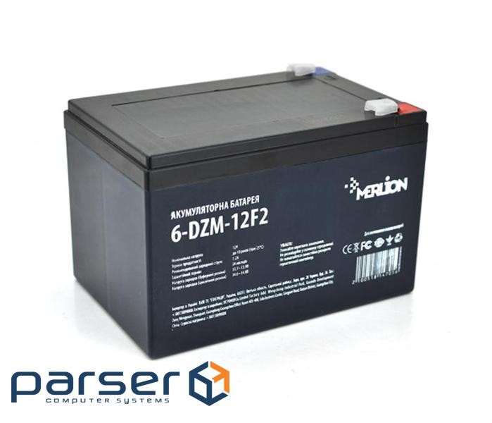 Акумуляторна батарея тягова MERLION 6-DZM-12F2 (12В 12Ач )