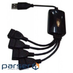 Хаб USB Lapara 4 порта USB 2.0 черный (LA-UH803-A black)