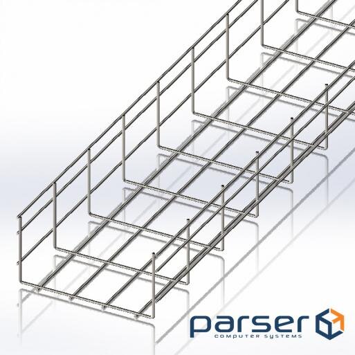 Лоток сітчастий  WBC 200х100мм, проволока D4 мм, белый цинк, 2,5 м (CMS-WBC4-200100Z)