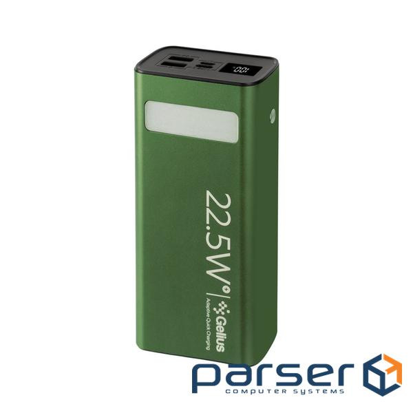 Батарея універсальна Gelius Lightstone GP-PB300 30000mAh QC+PD (22.5W) Green (00000090465)