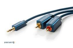 Кабель Click Tronic аудіоадаптер Jack 3.5mm 3pin-RCAx2 M/M 5.0m,Casual D=3.9+6.0mm (75.07.0469-1)
