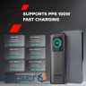 CANYON Built-in cable power bank OnPower 265 20000mAh 165W Aluminium Dark grey (CNS-CPB265DG)