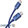 Кабель BASEUS Crystal Shine Fast Charging Data Cable Type-C to Type-C 100W 2м Blue (CAJY000703)