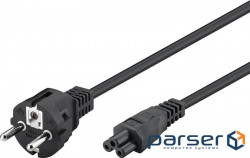 Кабель блоку живлення IEC-Schuko/M->C5Mikimaus 1.8m,0.75mm Compaq,HQ,чорний (75.09.3586-40)