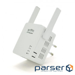 Підсилювач WiFi сигналу з 2-ма вбудованими антенами LV-WR05U, харчування 220V, 300Mbps, IEEE 802.11b/g/