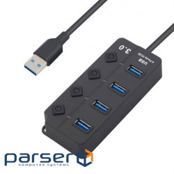 Перехідник обладнання Lucom USB3.0 A 1x4 (HUB),Pas On/Off_вимикач 0.25m (62.09.8277-1)