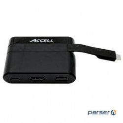 Accell Accessory U206B-001B USB-C Mini Dock HDMI2.0/USB-A 2.0/USB-C Charging Port Retail