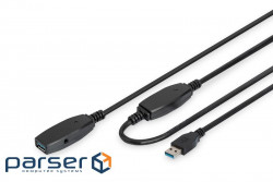 Podovzhuvach DIGITUS USB 3.0 Active Cable, A/M-A/F, 15 m (DA-73106)