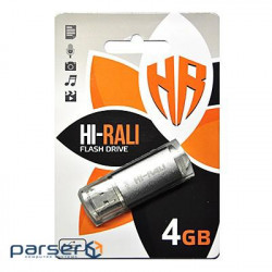 Флеш-накопичувач Hi-Rali 4 GB USB Flash Drive Rocket series Silver (HI-4GBVCSL)