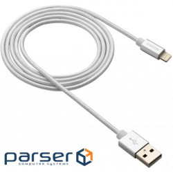 Date cable USB 2.0 AM to Lightning 1.0m MFI Pearl White Canyon (CNS-MFIC3PW)