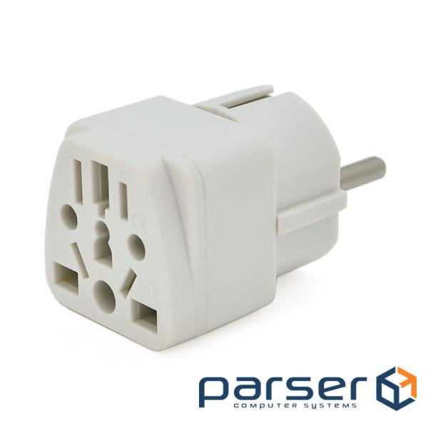 Перехідник WY-9, 250V / 10A, White, BOX (WY-9W) WY-9, 250V / 10A, White, BOX (WY-9W)