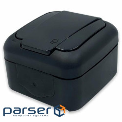 Розетка одинарна ViKO Palmiye із заземлення, із захисними шторками, зовнішнього монтажу з (YT42499)