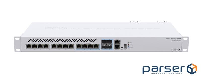 Комутатор мережевий Mikrotik CRS312-4C+8XG-RM