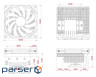 Кулер процесорний ID-Cooling IS-67-XT White, Intel: 1700/1200/1151/1150/1155/1156, AMD: AM5/AM4, 12