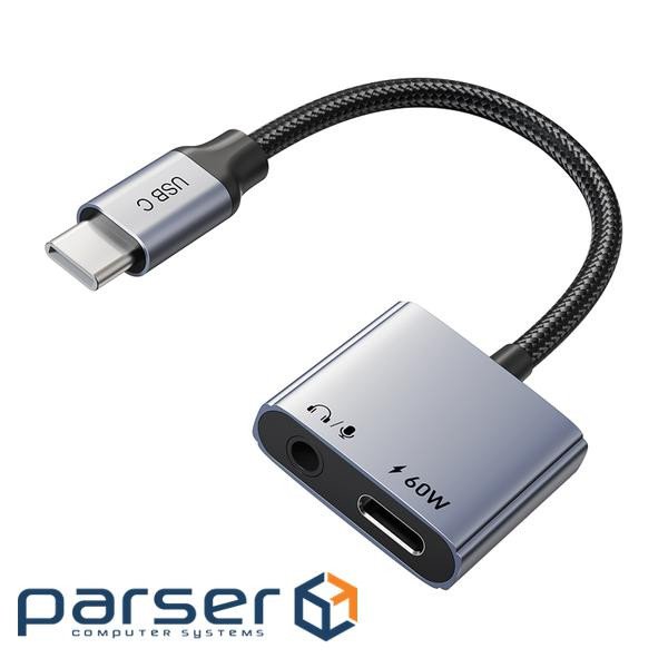 USB C to 3.5mm Audio+USB C PD 60W Adapter (CA915750)