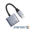 USB C to 3.5mm Audio+USB C PD 60W Adapter (CA915750)