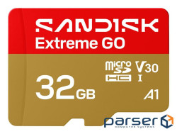 Карта пам"яті SANDISK Extreme GO SDHC 32GB UHS-I V30 A2 (SDSQXGN-032G-GN6MN)