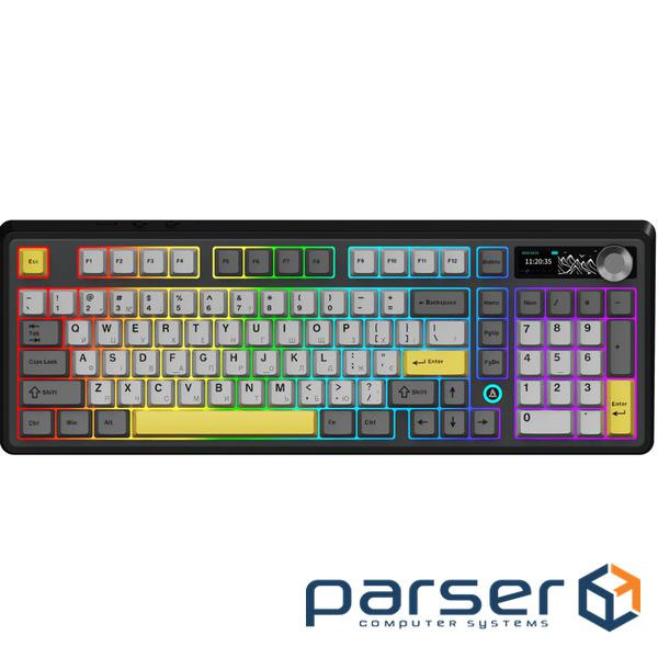 Бездротова механічна клавіатура Ajazz AK980 V2 Maillard Switch Black (AK980-V2-M-BGY)