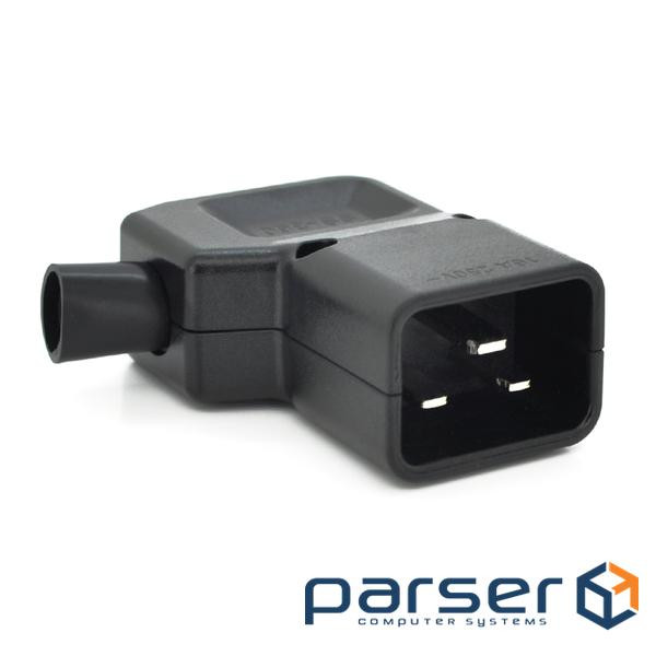 Триконтактний роз&apos,єм IEC320 C20 тато (кутовий), 250V, 16A, під викруткове (YT-IEC320 / SS-360) (YT-IEC320 / SS-360)