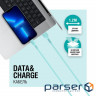 Кабель ACCLAB AL-CBCOLOR-L1MT USB - Lightning (M/M), 1.2 м , Mint (1283126518195)