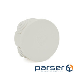 Коробка розподільна, COURBI &Oslash,65х35 біла з кабельними вводами, IP54 (негорю (32-21020-653) (32-21020-653)