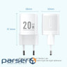 Зарядний пристрій 1xUSB-C 20W GaN + USB-C cable М-М White Vention (TZ-FEPW0-EU-01)