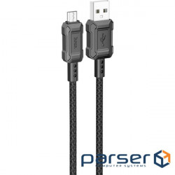 Cable HOCO X94 Leader USB-A to Micro-USB 1m Black (6931474794260)