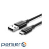 Дата кабель USB 2.0 AM to Micro 5P 0.25m 2A US289 black Ugreen (60134)