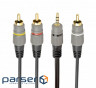 Кабель мультимедійний 3.5 Jack (4pin) to 3RCA 1.5m Cablexpert (CCAP-4P3R-1.5M)