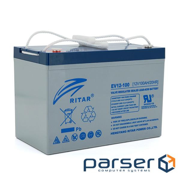 Тягова акумуляторна батарея RITAR EV12-100,12V 100Ah, M8 (307 х 169 х 210(215) ), Q1