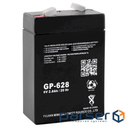 Accumulator battery MERLION GP628F1 (6В, 2.8Ач)