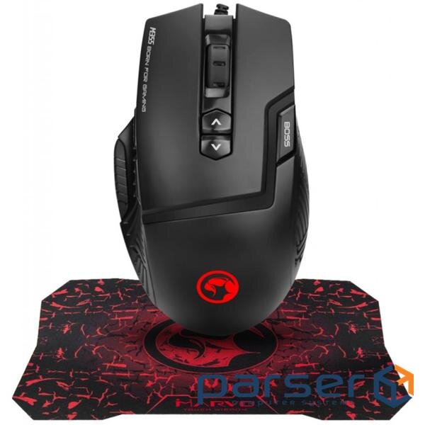Мишка Marvo M355 7colors-LED USB Black (M355)