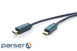 Кабель пристроїв-адаптер USB Type-C M/M 1.0m,(USB3.0) Casual 2xS D=4.8mm,синій (75.04.5131-1)