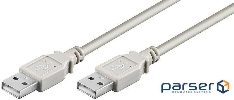 Кабель пристроїв USB2.0 A M/M 1.8m,AWG28 2xShielded D=4.0mm Cu,сірий (84.00.7089-1) (84.00.7089-1)