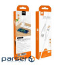 Кабель WUW-X196 USB Micro 2,4A 1m white (6972573335572)