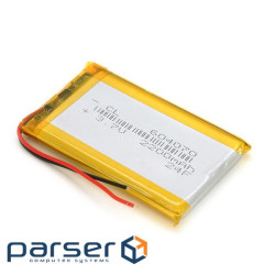 Літій-полімерний акумулятор 6*40*70mm (Li-ion 3.7В 2200мА&middot,год) (604070) ) (604070)